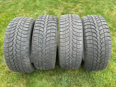 Four 215 55 17 Revelo Winter tires with 7 to 9 -32ths thread remaining. Great in snow, rain and hand...