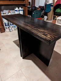 Black Convertable Dining Room Table to Wall Console