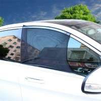 Automobile front side window sun bug screen