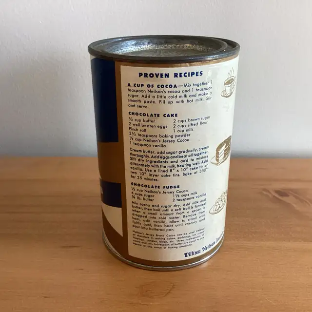 Vintage Neilson’s Jersey Brand Cocoa container can 40’s Toronto in Arts & Collectibles in City of Toronto - Image 7