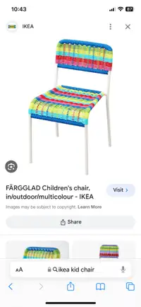 IKEA kid chair 25$ for 2