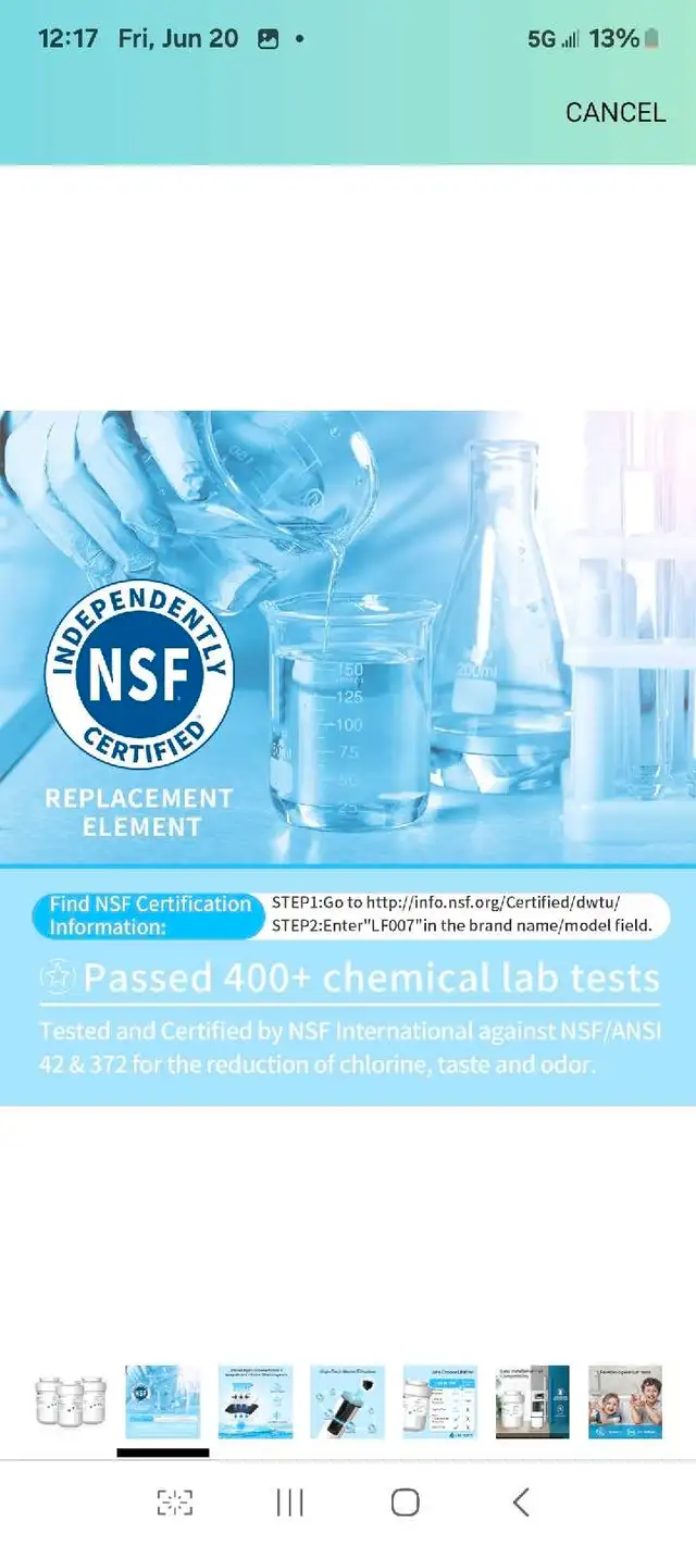 Lifefilter Replacement for MWF Refrigerator Water Filters, MWFP,62866661128322124