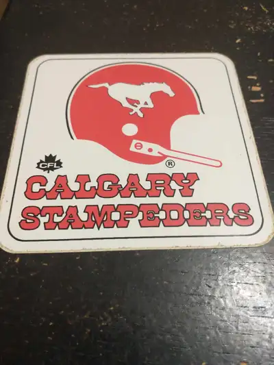 CFL Calgary Stampeders classic sticker late 80s-early  90s, View more