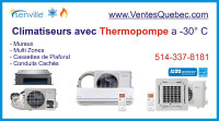 Climatiseur Thermopompe (-30°C) Mini Split Wi-Fi (Subvention*)