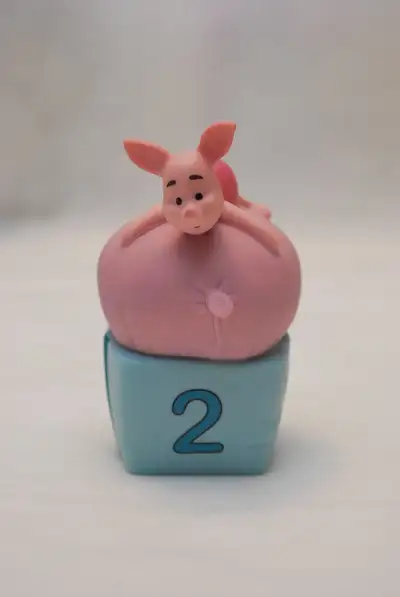 ©Disney based on the “Winnie the Pooh” works. Piglet Birthday Figurine – “TWO is for growing fast an...