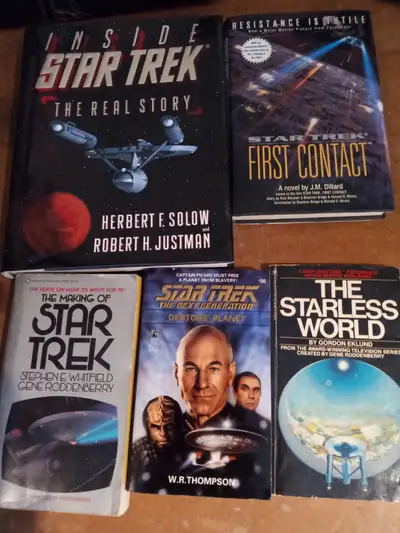 Star Trek 5 Books, 7 Audio Cassette Books, View more