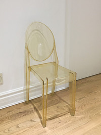 Ghost Yellow Louis Chair