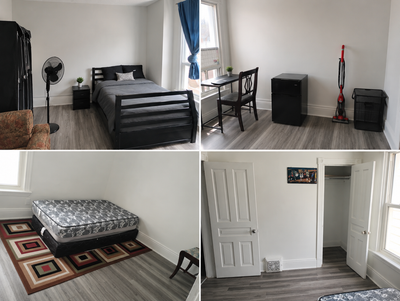 2 rooms available downtown. First room smaller is the one you see in the bottom picture and bigger r...