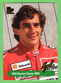 1992 Grid Motorcard Formula 1 Ayrton Senna #186