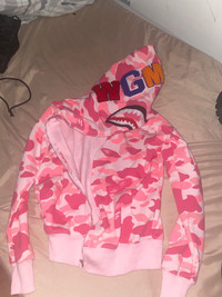 pink bape hoodie NEGOTIABLE