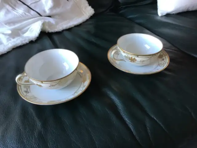 Nippon China cups & saucers, hand painted in Arts & Collectibles in Red Deer - Image 2