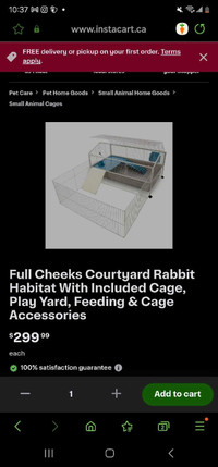 Full Cheeks Courtyard Guinea Pig Habitat - Includes Cage, Play Y