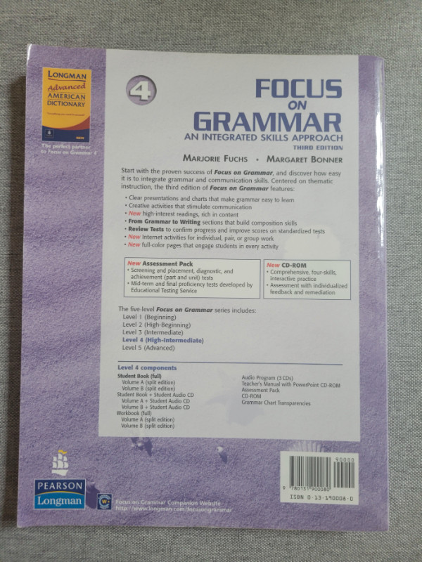 Focus on Grammar 4: An Integrated Skills Approach, Third Edition dans Manuels  à Ville de Montréal - Image 2