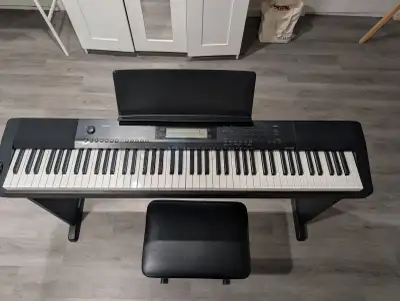 Casio CDP220R Piano 88 Weighted Keys & Stand, Pedal & Stool, View more