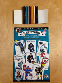 Vintage 1993 NHL Stars Collectible Coloring Series original penc