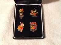 2 AND 7 T.V. CHRISTMAS LAPEL PIN SET. 092