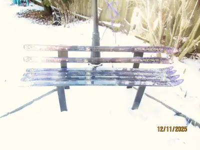 FOR SALE: Unique Outdoor Ski Bench – Handcrafted & One-of-a-Kind, View more