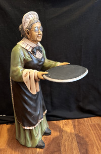 Rare Maid Statue with Serving Tray - 3ft 2 inches Tall! - $250