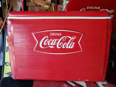 Vintage Coca~Cola Cooler. Fishtail Logo. Dated 6/66, View more