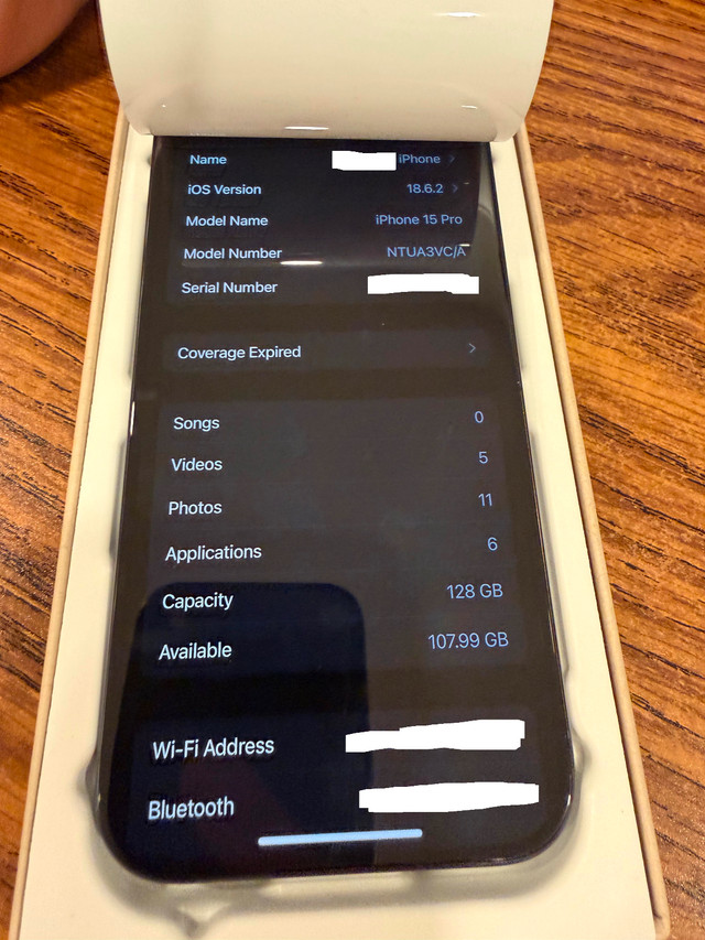 iPhone 15 Pro 128GB Blue - 100% Battery AppleCare Replacement in Cell Phones in City of Toronto - Image 2