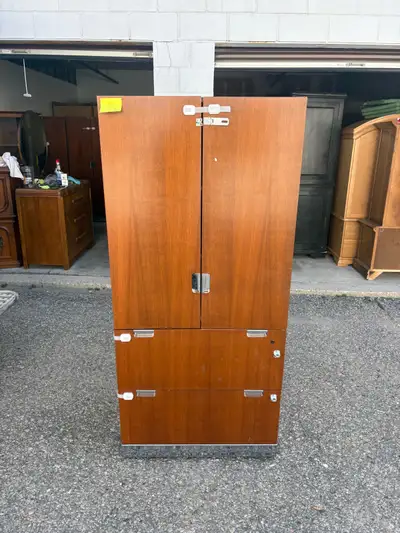 Free delivery used Wooden Cabinet with Shelves and Drawers, View more