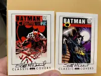 Scott McDaniel Signed Set of 2 Batman cards #586 & 600