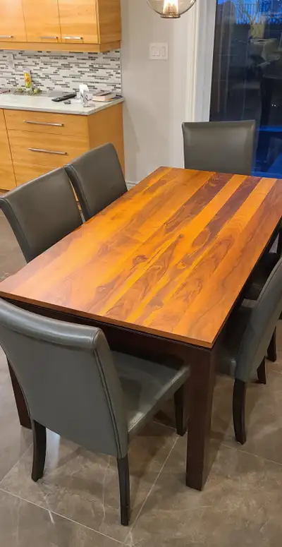 Dinning table with 6 chairs, View more