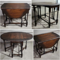 Vintage Double Drop Leaf Gate Leg Table