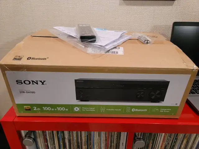 BNIB Sony Stereo Receiver STR-DH190 2.0 w Bluetooth in Stereo Systems & Home Theatre in Mississauga / Peel Region - Image 3