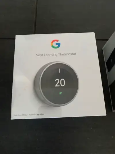 BRAND NEW NEVER OPENED... 3rd. GENERATION GOOGLE NEST THERMOSTAT ( 2 AVAILABLE ) A thinner, sleeker...