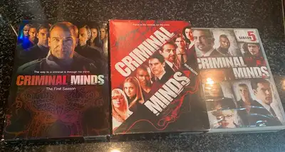 Criminal Minds - Seasons 1 , 4 , 5 on DVD NMINT SOLD AS A LOT In Good Condition with Box Covers see...