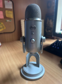 Silver Blue Yeti  Logitech USB Microphone