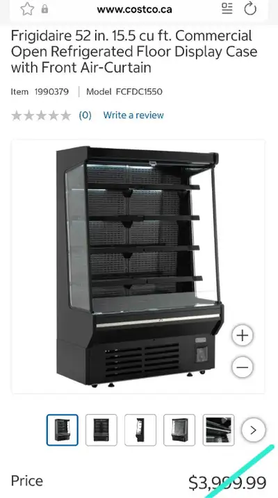 COMMERCIAL OPEN REFRIGERATOR Frigidaire 52 in. 15.5 cu ft., View more