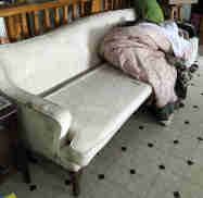  LONG couch 8ft  and matching chair trailer available to move it