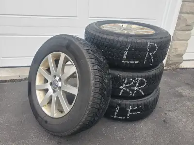 original Volvo XC90 rims and Michelin X-Ice Snow winter tires (235/65R17/XL 108T, 2022)