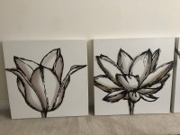 Set of 4 modern canvas art