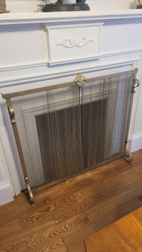antique fireplace screen