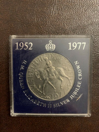 1952-1977 H.M. Queen Elizabeth II Silver Jubilee Crown Coin