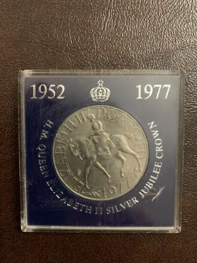 1952-1977 H.M. Queen Elizabeth II Silver Jubilee Crown Coin, View more