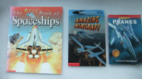 Planes, Aircraft, Spaceships books, Grades 1 to 3, all for $10