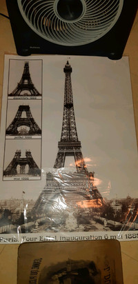 Grande affiche 1888 tour Eiffel  20 " x 27 " (neuf vintage)
