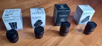 Kit de lentilles de cinéma Rokinon, monture EF