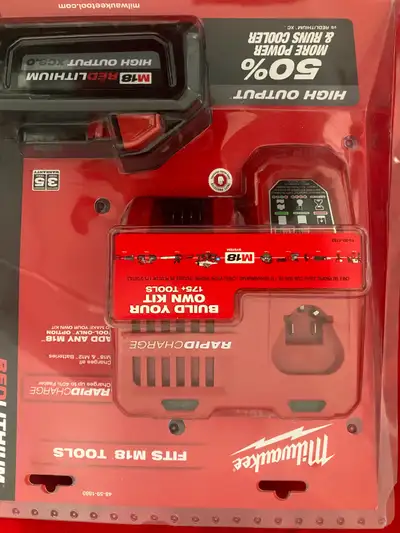 Milwaukee High Output XC 8.0 ah battery and Rapid charger kit., View more