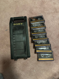 Sony UX 90 min Cassette Tapes (7) plus carry case