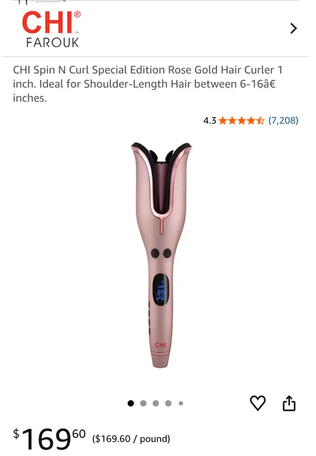 CHI Spin N Curl (rose pink)$75 firm