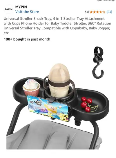 MYPIN Stroller Snack Tray, View more