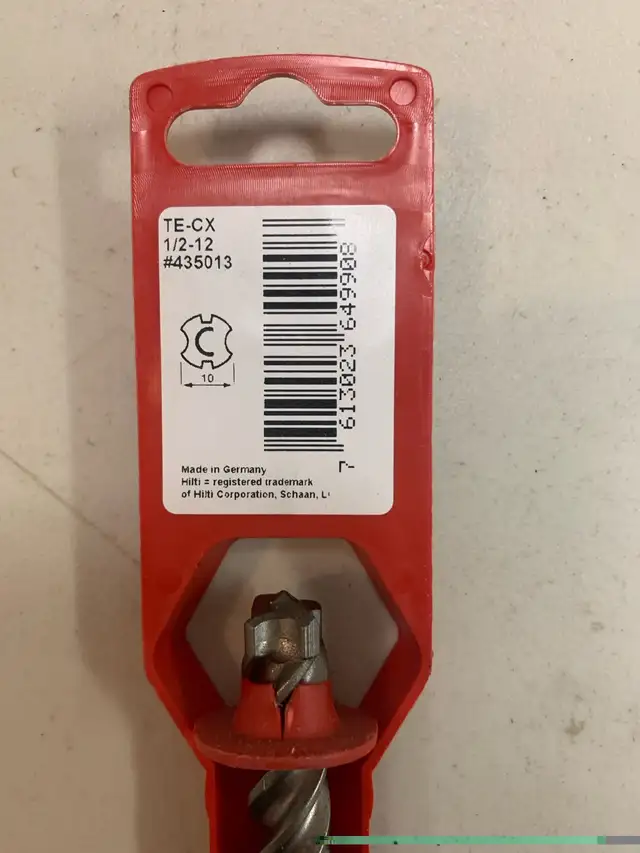 Hilti Masonry Drill bit, SDS Plus Shank 435013, TE-CX 1/2x12 in Other in Strathcona County - Image 4