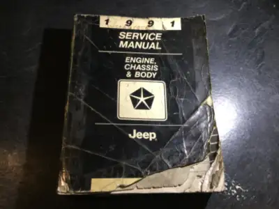 1991 Jeep Cherokee XJ Wrangler YJ Shop Manual Comanche Wagoneer, View more