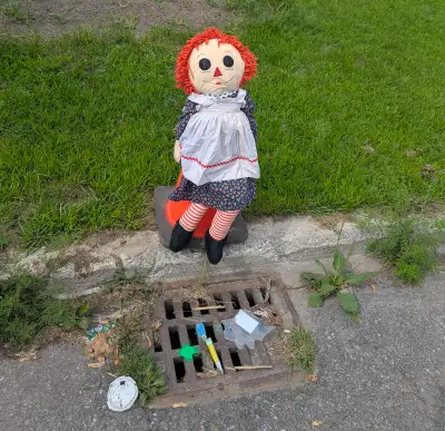 Free doll at the curb, View more