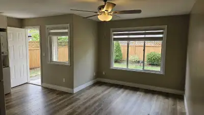 Bright and clean newly renovated one-bedroom ground level suite for rent. New flooring, new applianc...